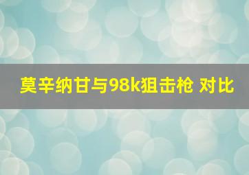 莫辛纳甘与98k狙击枪 对比